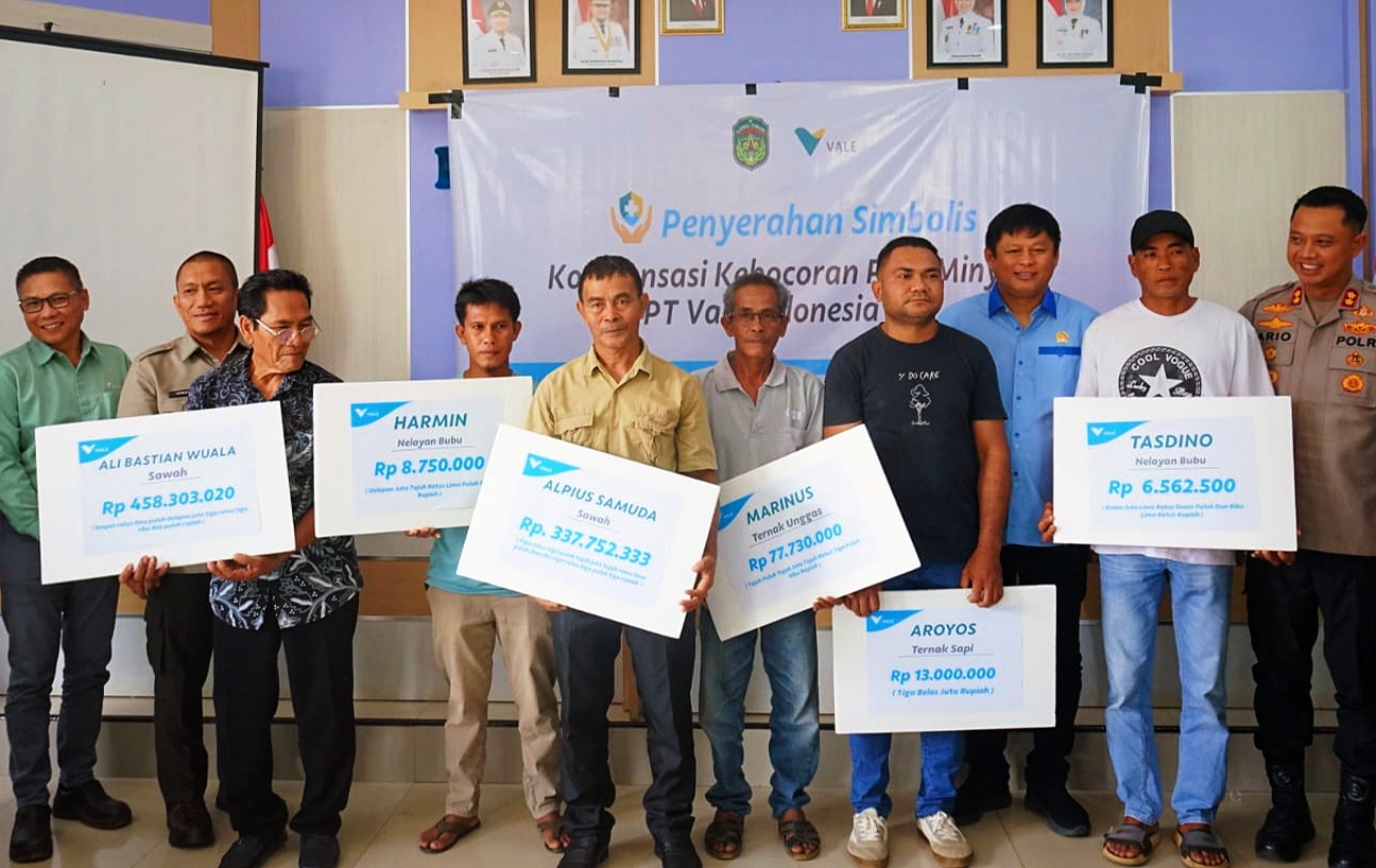Kompensasi PT Vale Mulai Cair, Petani Dapat Ratusan Juta, Nelayan 6–8 Juta