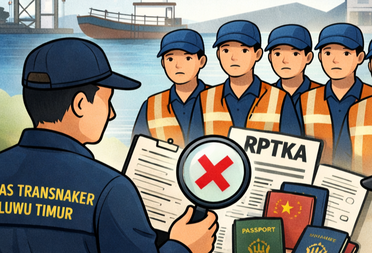 PT HNI Langgar Aturan? Dinas Transnaker Lutim Dapati Tujuh TKA China Diduga Tanpa Dokumen Resmi