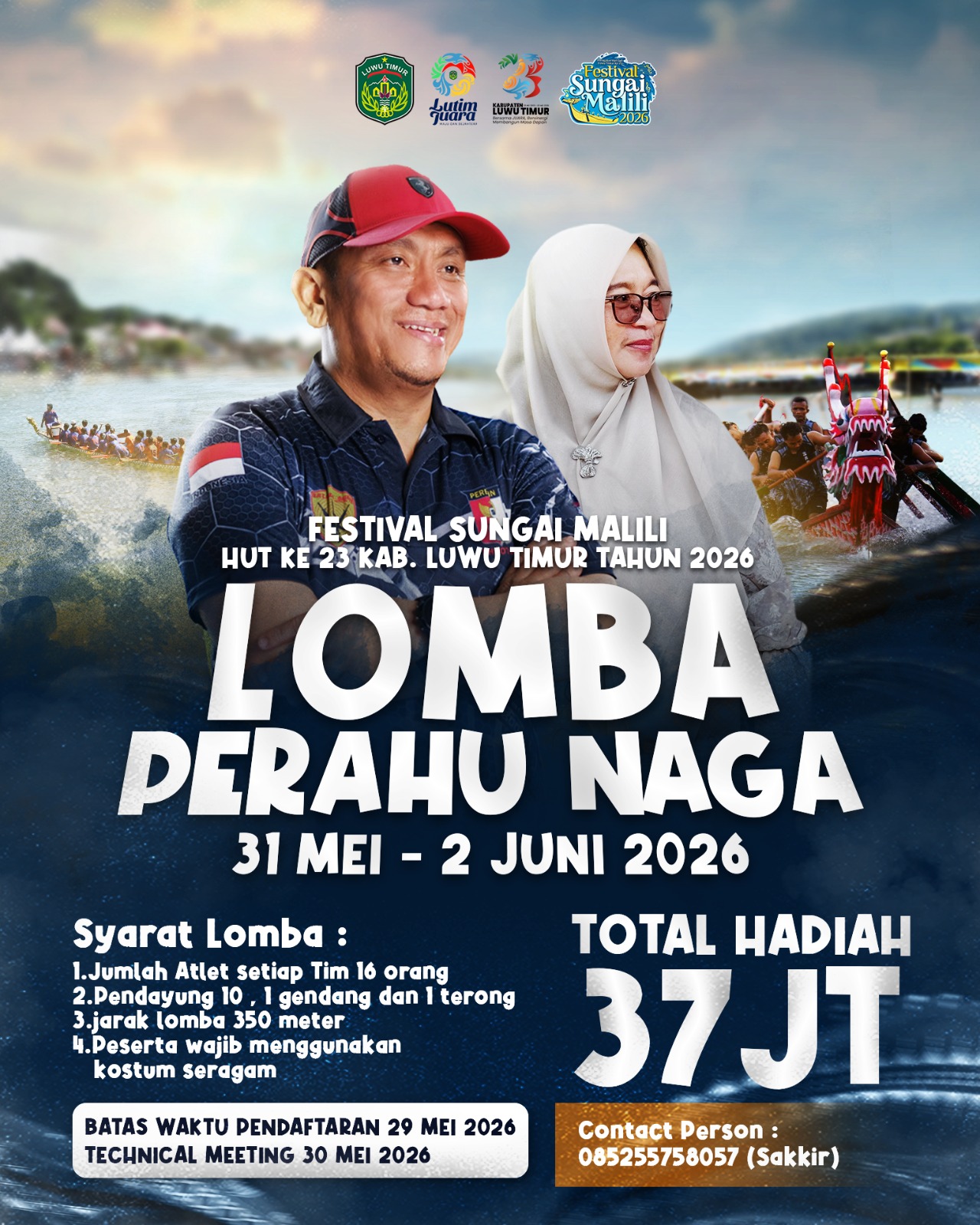 Lomba Perahu Naga Segera Digelar, PODSI Luwu Timur Siapkan Total Hadiah Puluhan Juta!